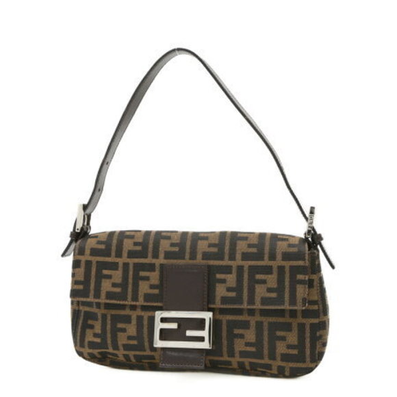 FENDI Zucca Mamma Bucket Handbag Brown Canvas - Picture 1 of 7